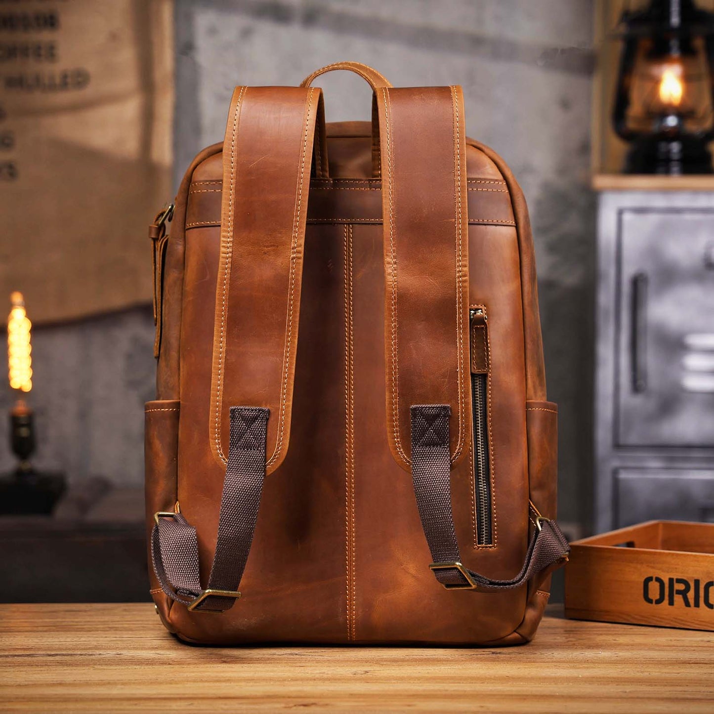 Vintage Genuine Leather Backpack For Men |  |  Full Grain Leather | Travel Daypack
