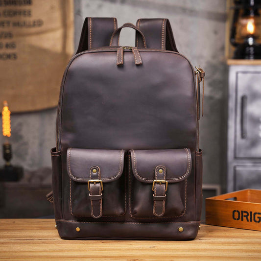 Vintage Genuine Leather Backpack For Men |  |  Full Grain Leather | Travel Daypack