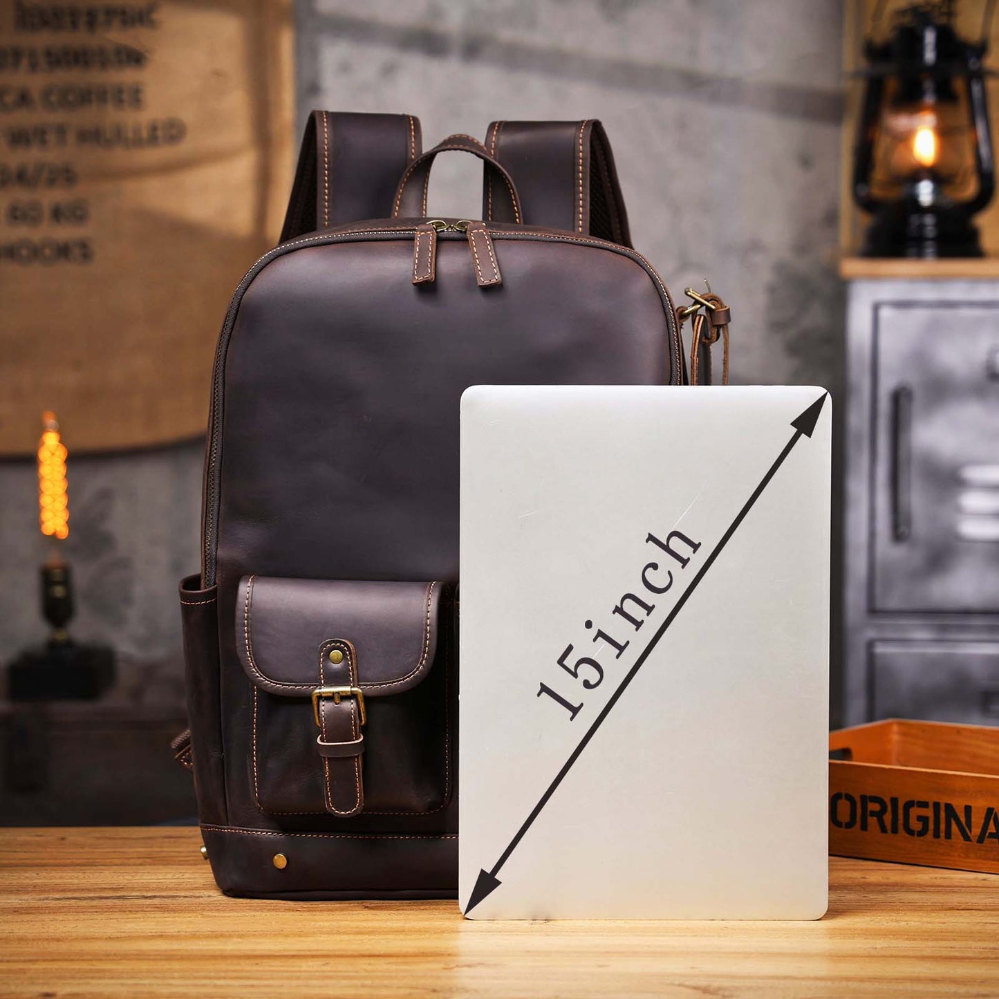 Vintage Genuine Leather Backpack For Men |  |  Full Grain Leather | Travel Daypack