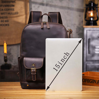 Vintage Genuine Leather Backpack For Men |  |  Full Grain Leather | Travel Daypack