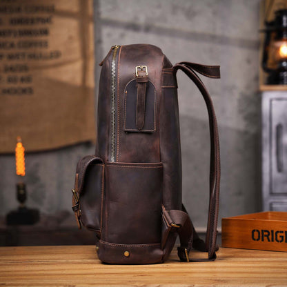 Vintage Genuine Leather Backpack For Men |  |  Full Grain Leather | Travel Daypack