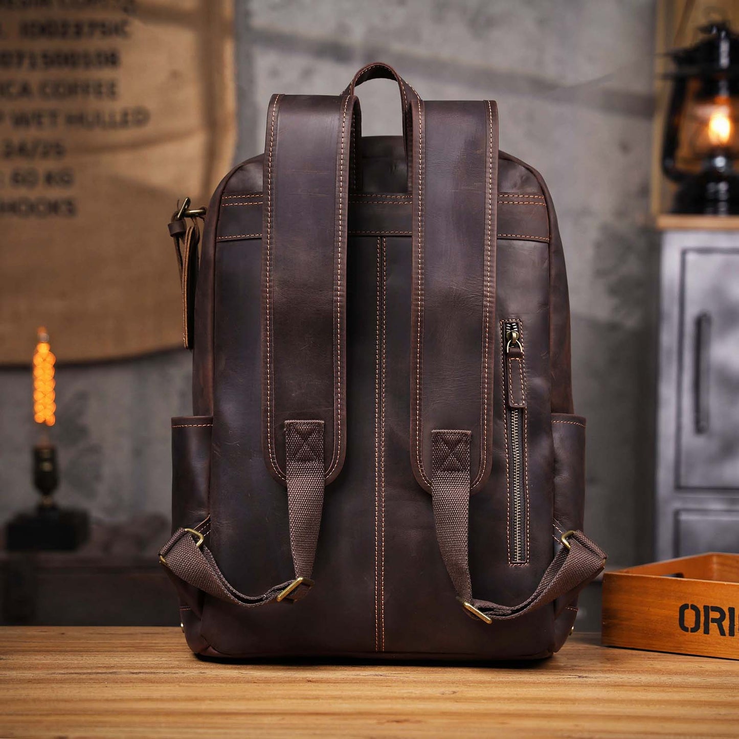 Vintage Genuine Leather Backpack For Men |  |  Full Grain Leather | Travel Daypack