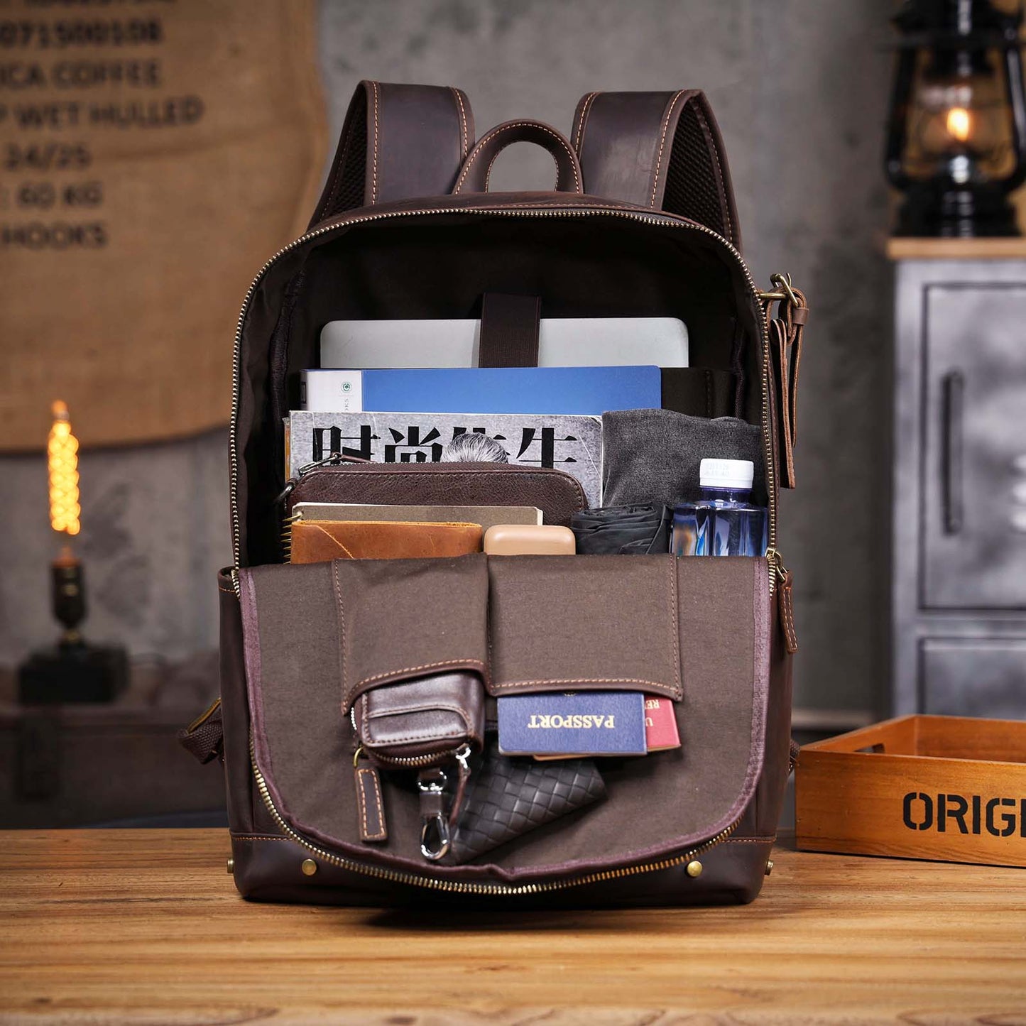 Vintage Genuine Leather Backpack For Men |  |  Full Grain Leather | Travel Daypack