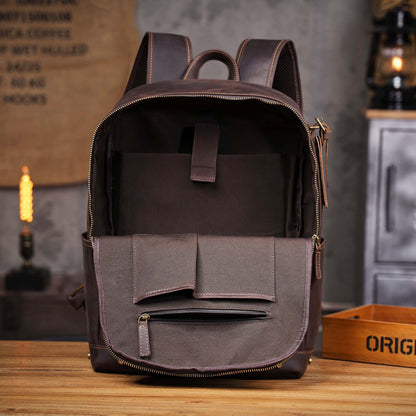 Vintage Genuine Leather Backpack For Men |  |  Full Grain Leather | Travel Daypack