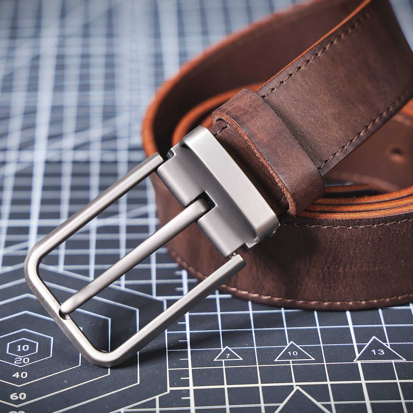 Genuine Leather Men's Belt | Thick Full Grain | Handmade Belt