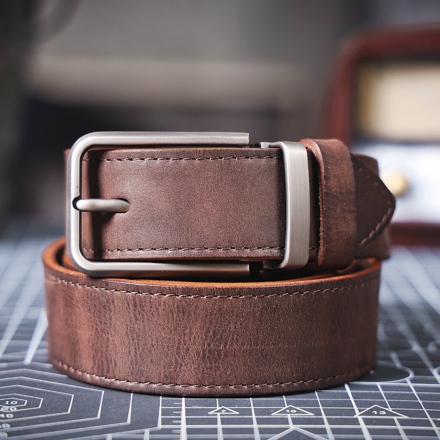 Genuine Leather Men's Belt | Thick Full Grain | Handmade Belt