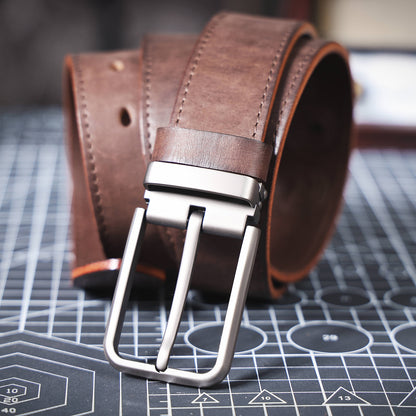 Genuine Leather Men's Belt | Thick Full Grain | Handmade Belt