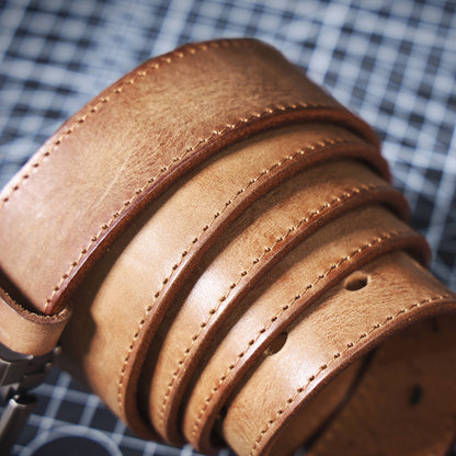 Genuine Leather Men's Belt | Thick Full Grain | Handmade Belt