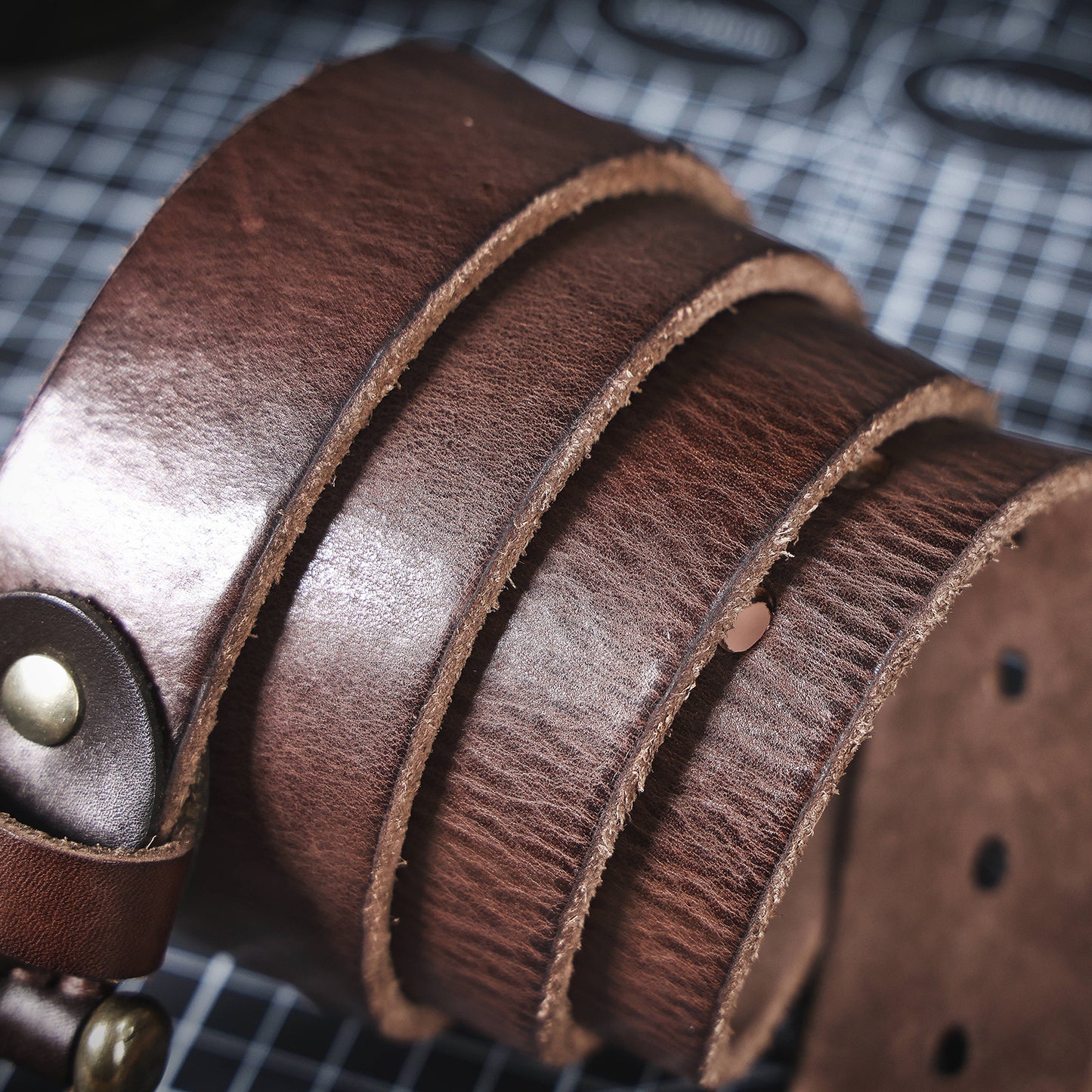 Leather Men's Belt | Genuine Full Grain | Solid Brass Buckle