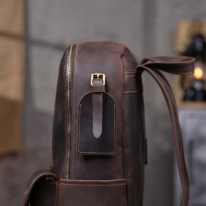 Vintage Genuine Leather Backpack For Men |  |  Full Grain Leather | Travel Daypack