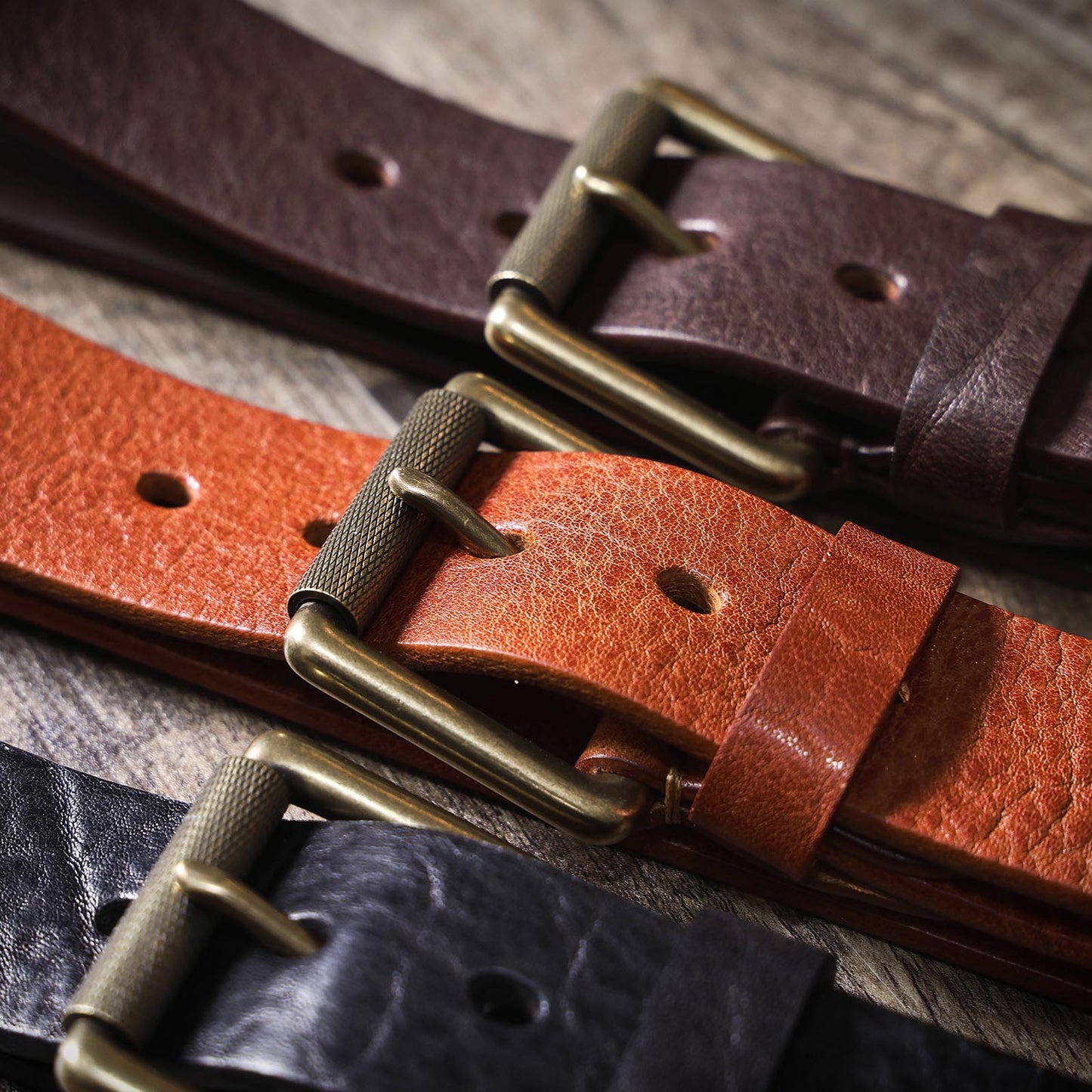 Leather Men's Belt | Genuine Full Grain | Solid Brass Buckle