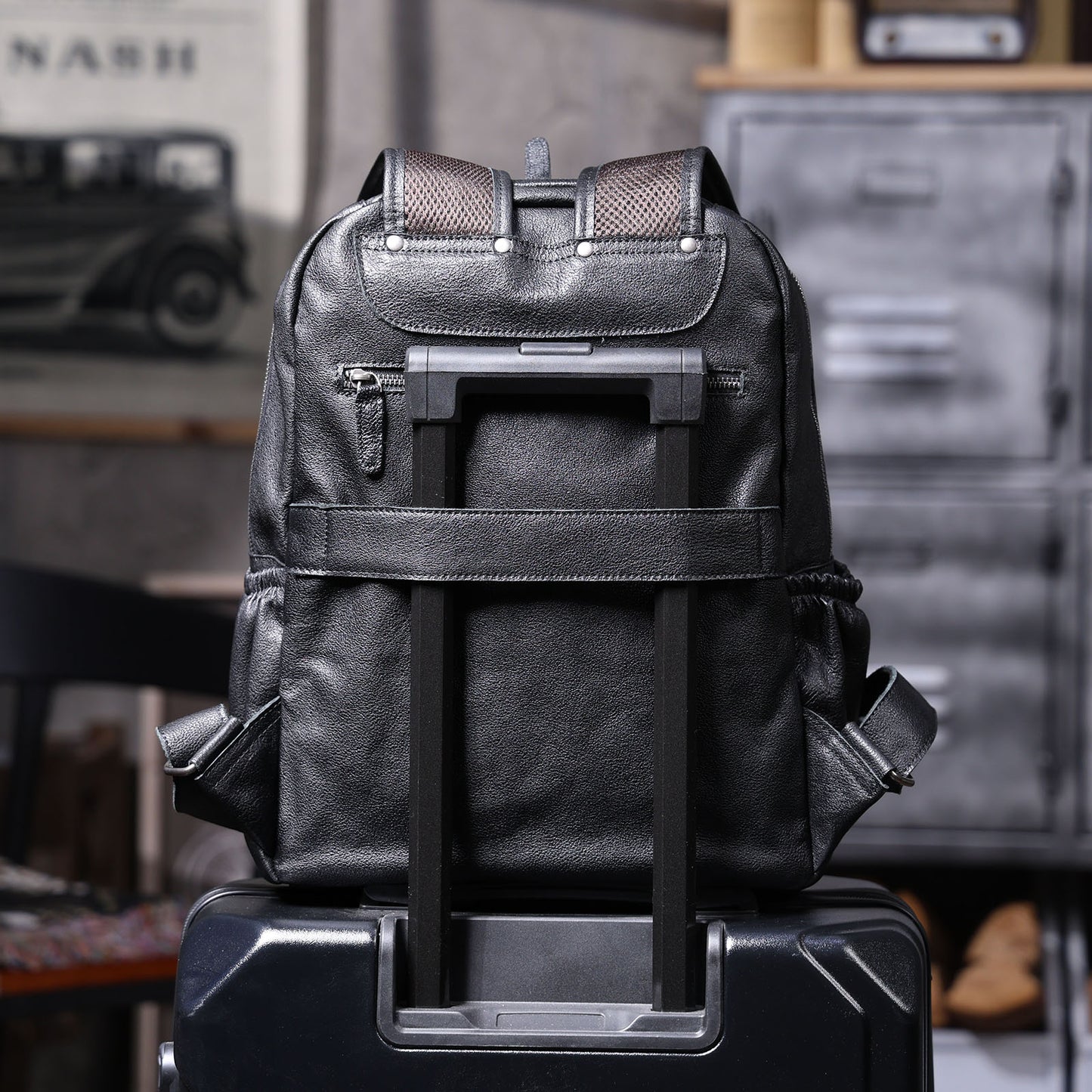 Men's Vintage Leather Backpack |  Italian Full Grain Leather | Daypack