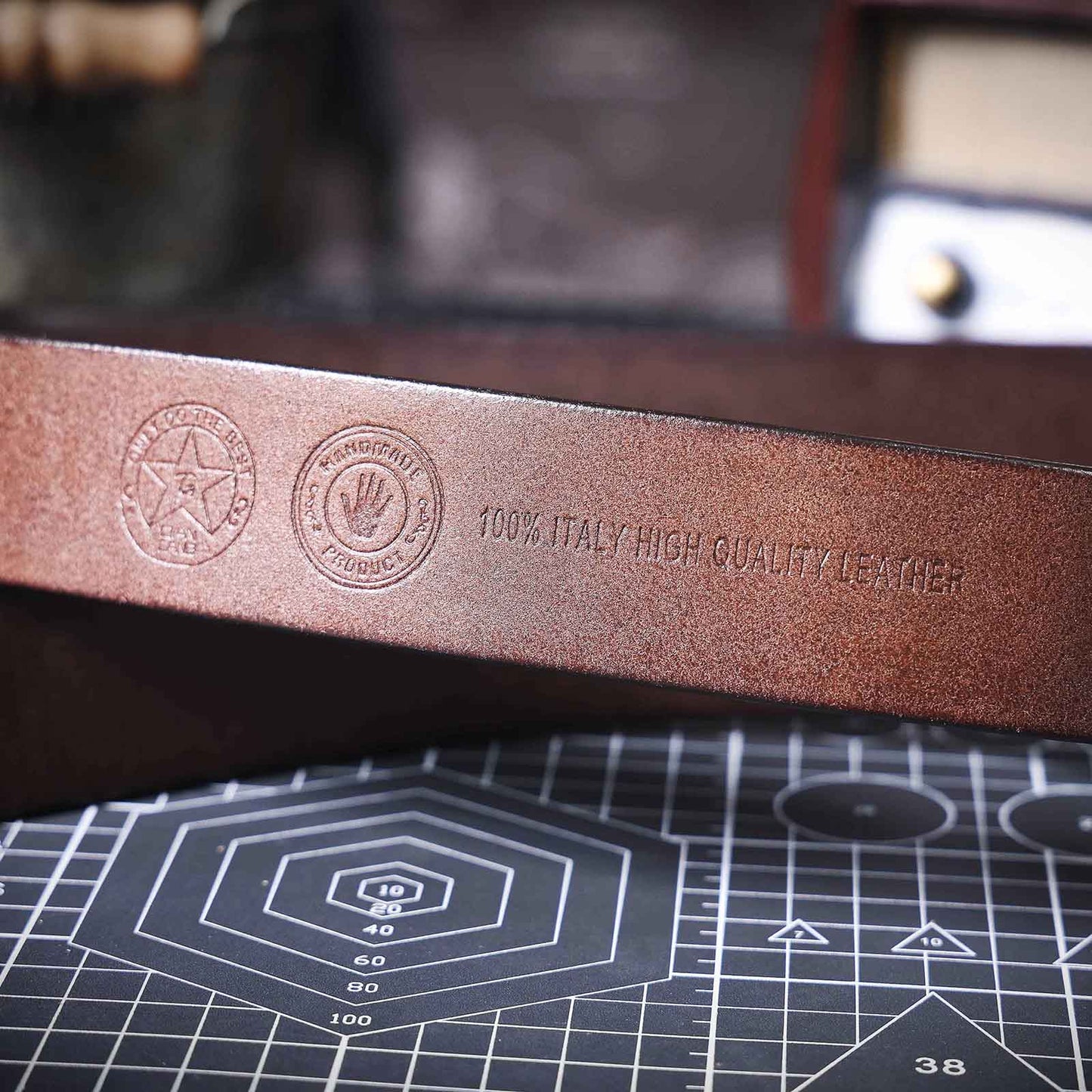 Genuine Leather Men's Belt | Thick Full Grain | Handmade