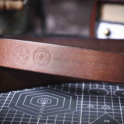 Genuine Leather Men's Belt | Thick Full Grain | Handmade