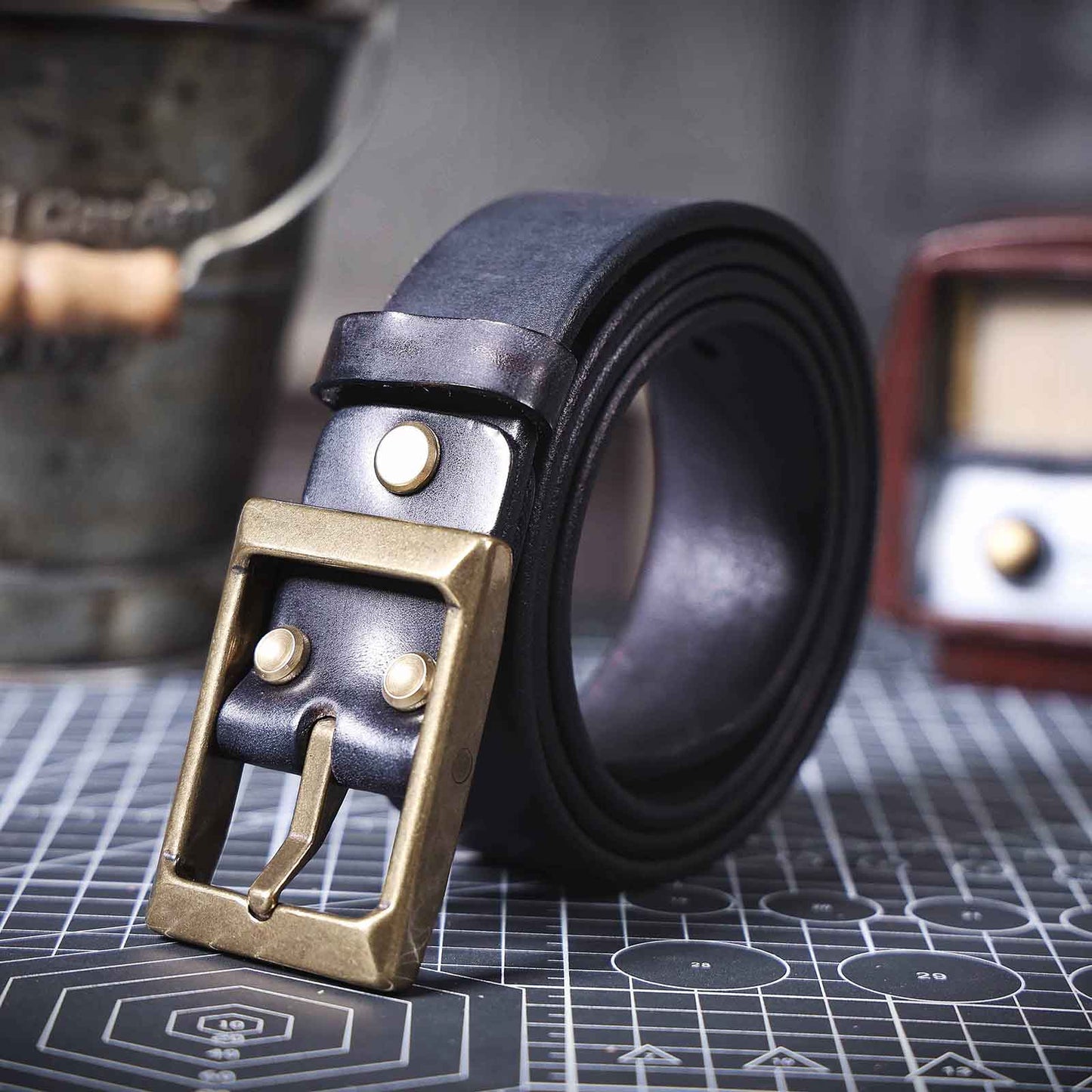 Genuine Leather Men's Belt | Thick Full Grain | Handmade