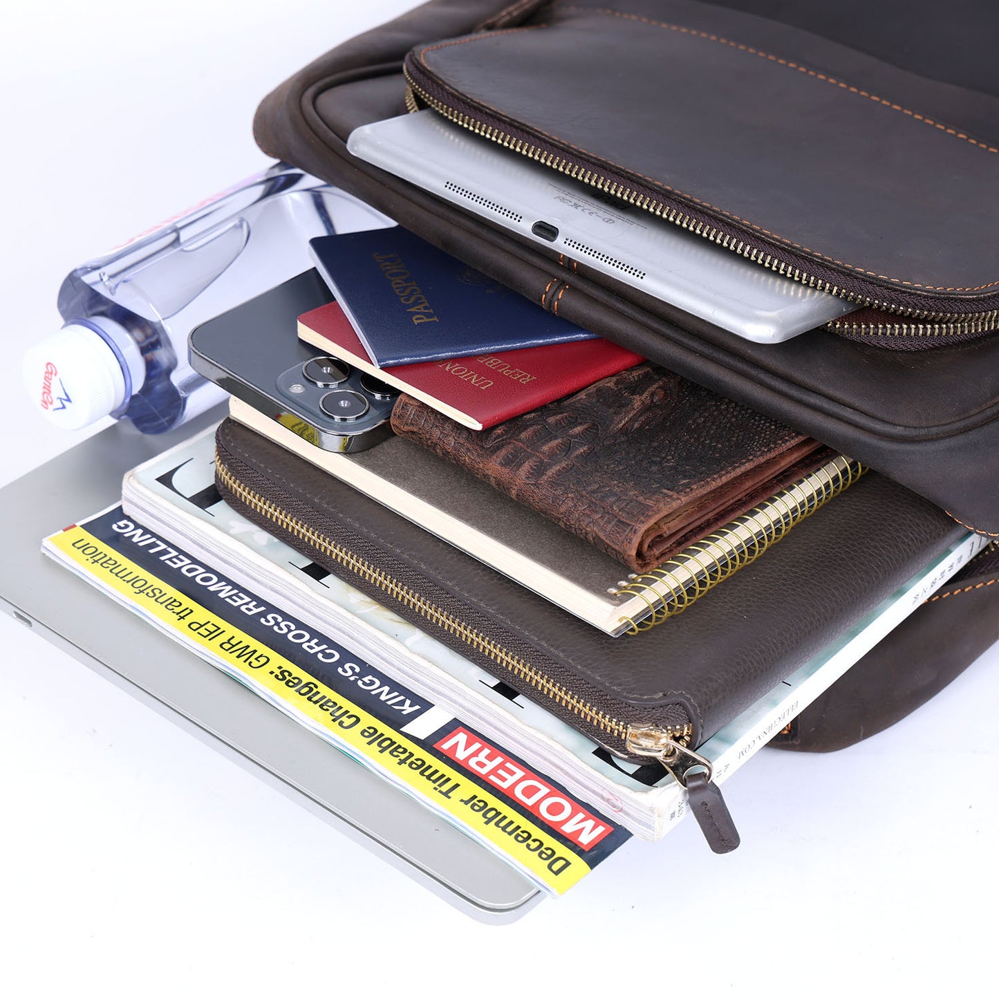 Men's Vintage Leather Backpack |  Full Grain Leather | Laptop Daypack
