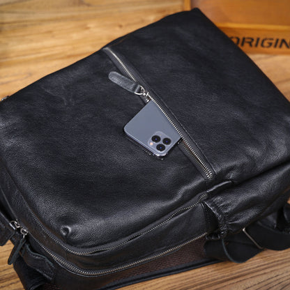 Men's Vintage Leather Backpack |  Italian Full Grain Leather | Daypack