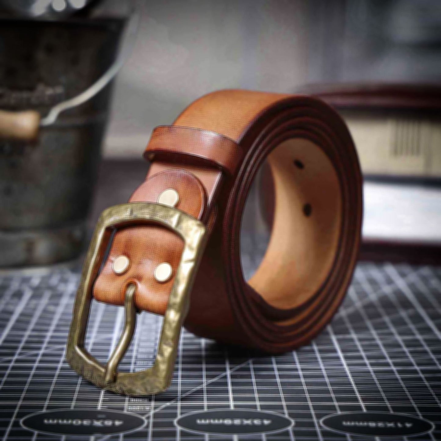 Vintage Leather Men's Belt | Genuine Full Grain | Handmade Belt