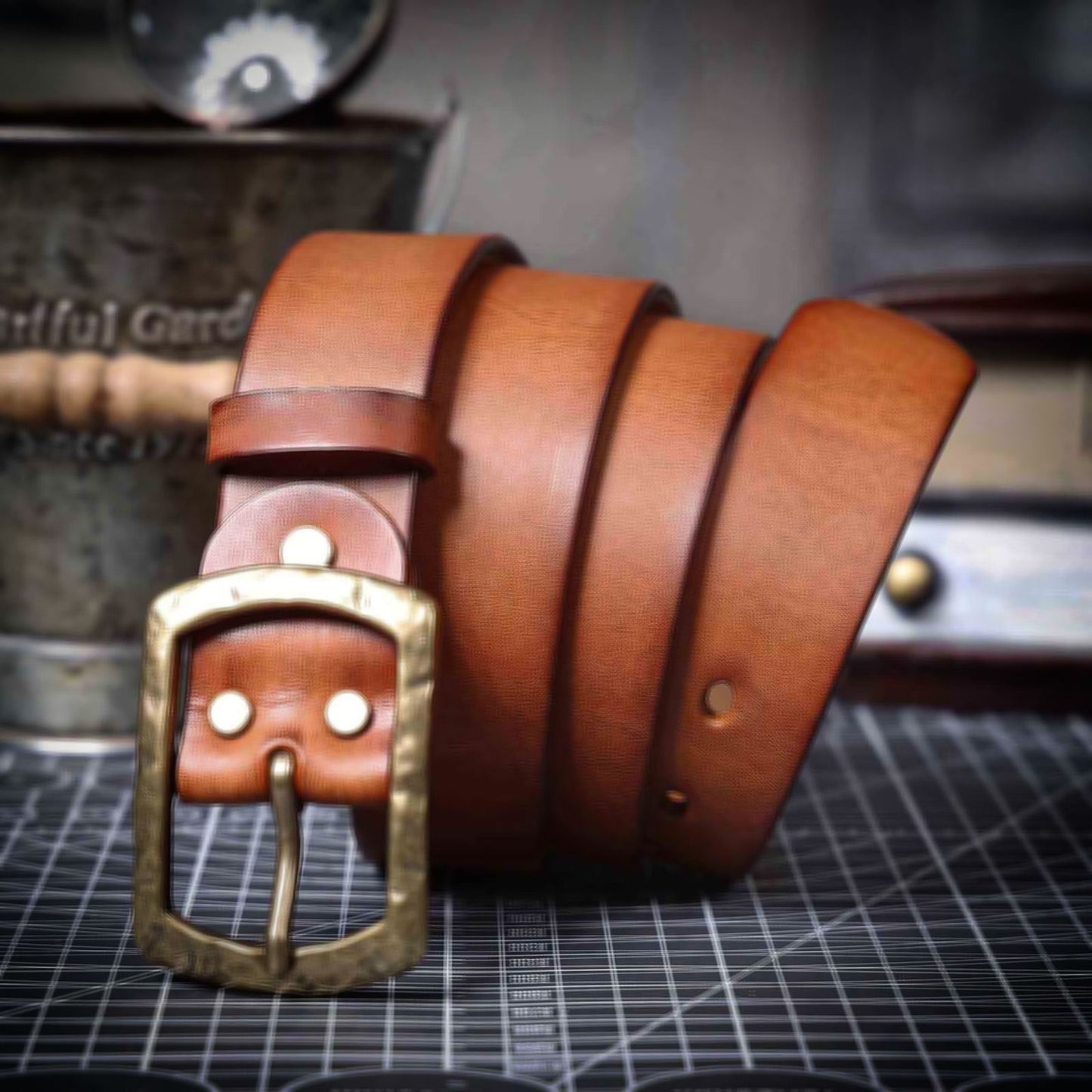 Vintage Leather Men's Belt | Genuine Full Grain | Handmade Belt