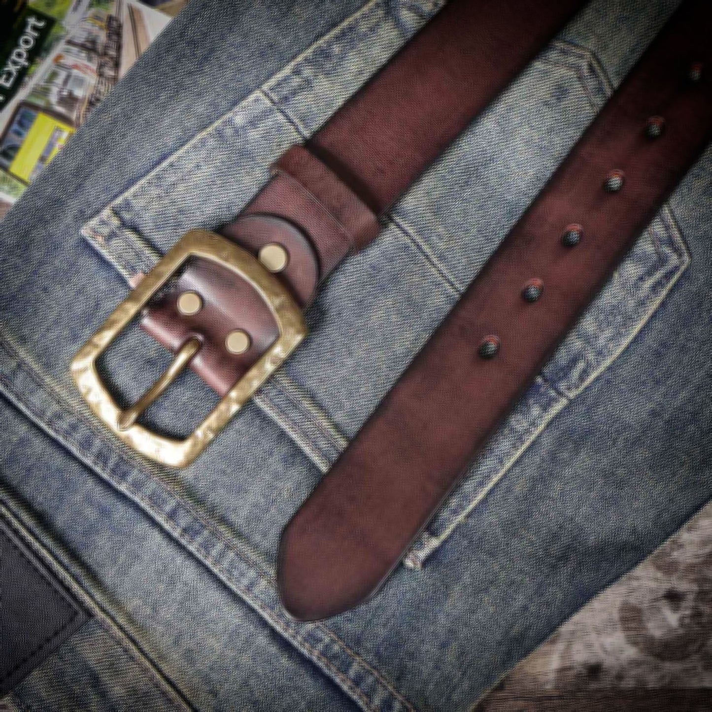 Vintage Leather Men's Belt | Genuine Full Grain | Handmade Belt