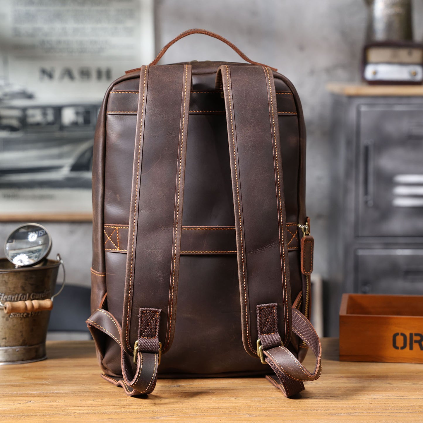 Genuine Leather Backpack For Men | Full Grain Leather | Handcrafted Daypack