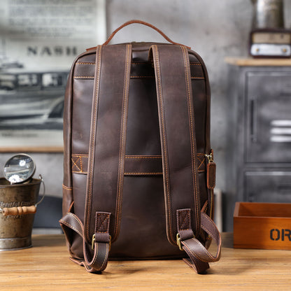 Genuine Leather Backpack For Men | Full Grain Leather | Handcrafted Daypack