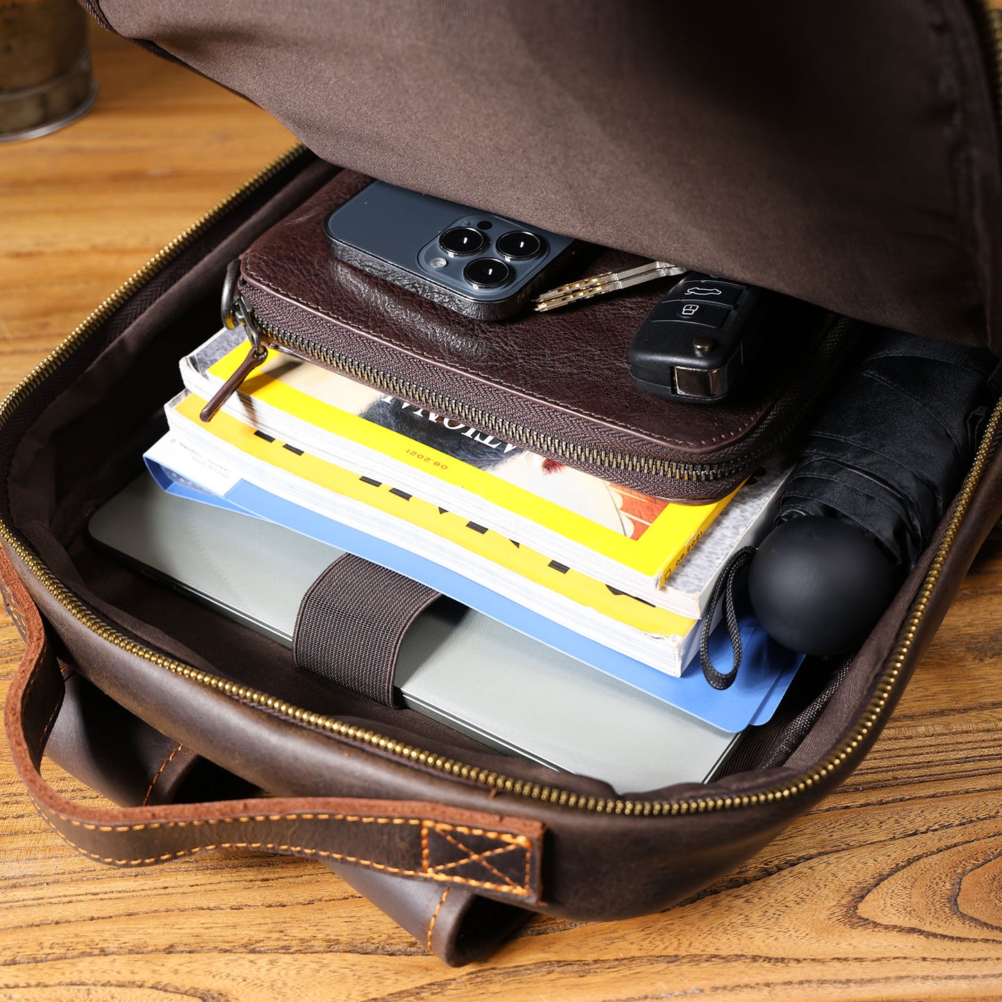 Genuine Leather Backpack For Men | Full Grain Leather | Handcrafted Daypack