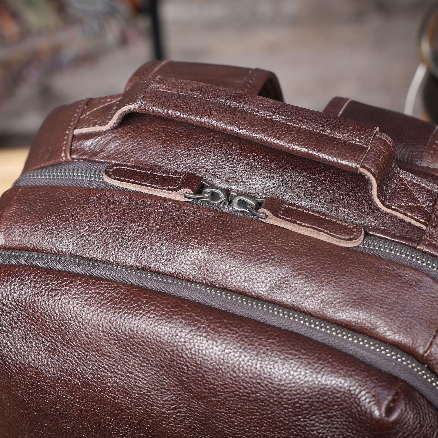 Men's Vintage Leather Backpack |  Italian Full Grain Leather | Daypack