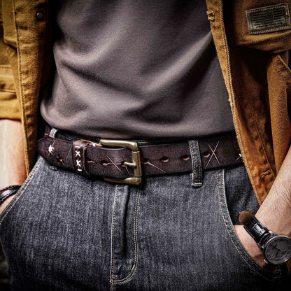 Leather Men's Belt | Genuine Full Grain | Handmade Belt