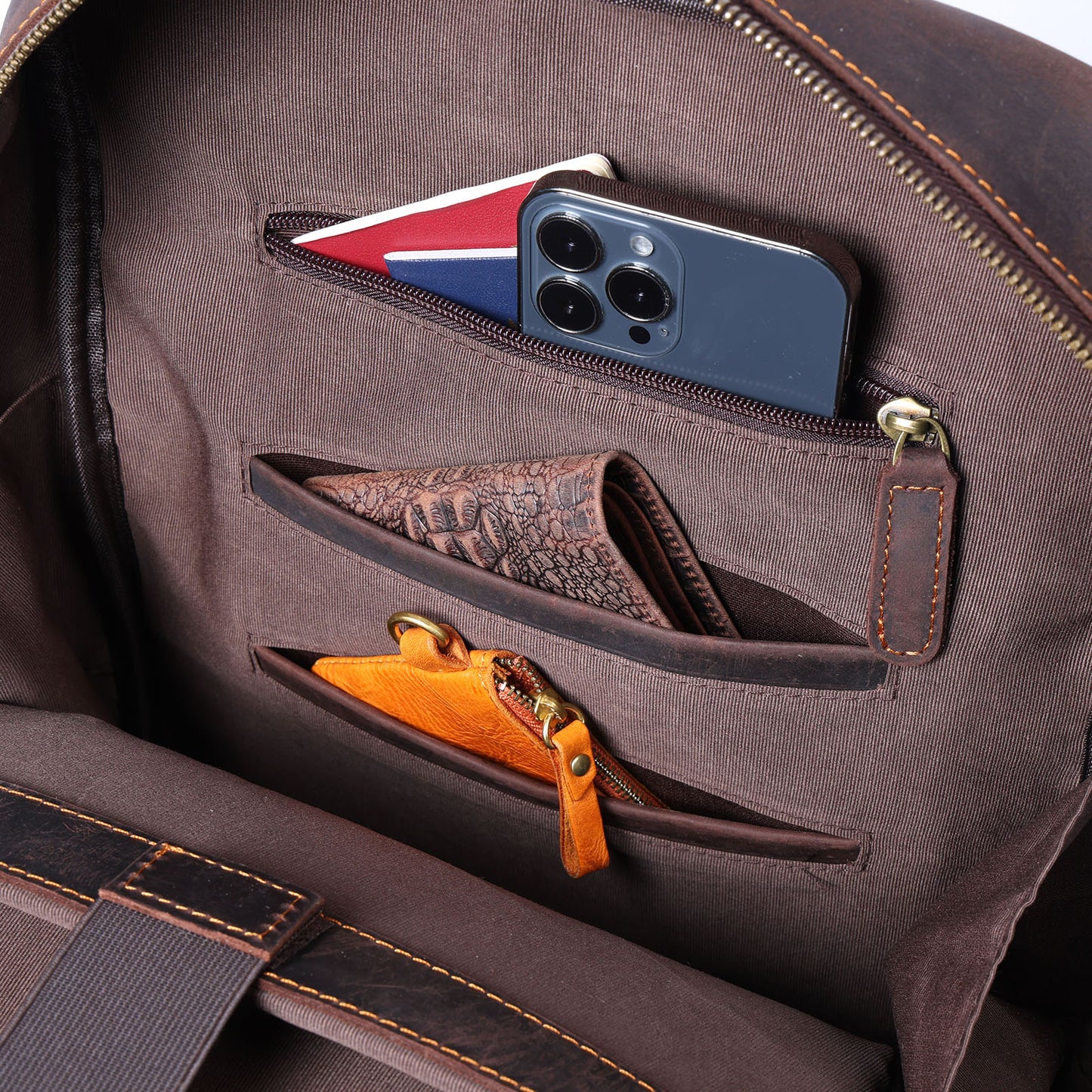Men's Vintage Leather Backpack |  Full Grain Leather | Laptop Daypack
