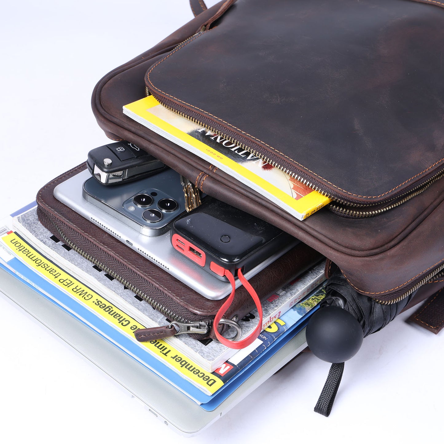 Men's Vintage Leather Backpack |  Full Grain Leather | Laptop Daypack