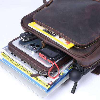 Men's Vintage Leather Backpack |  Full Grain Leather | Laptop Daypack