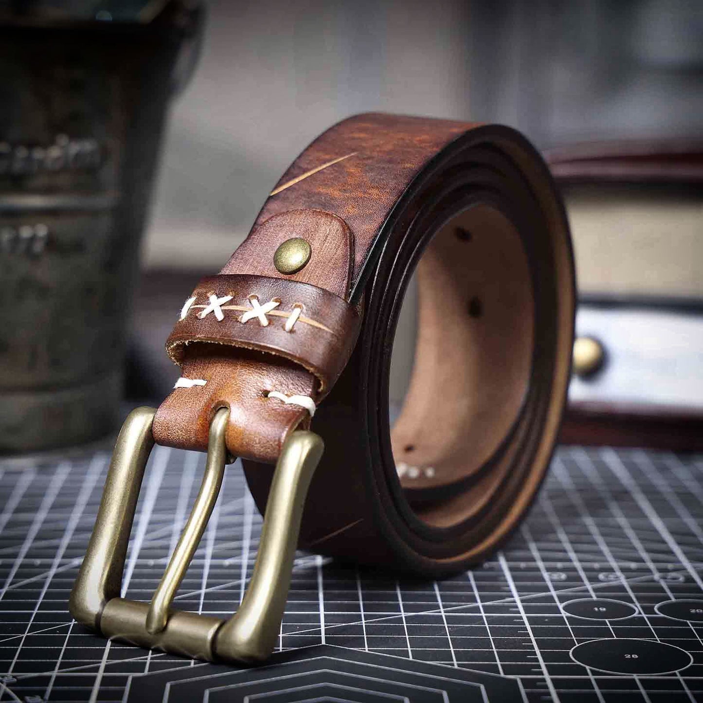 Leather Men's Belt | Genuine Full Grain | Handmade Belt