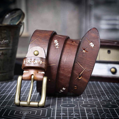 Leather Men's Belt | Genuine Full Grain | Handmade Belt