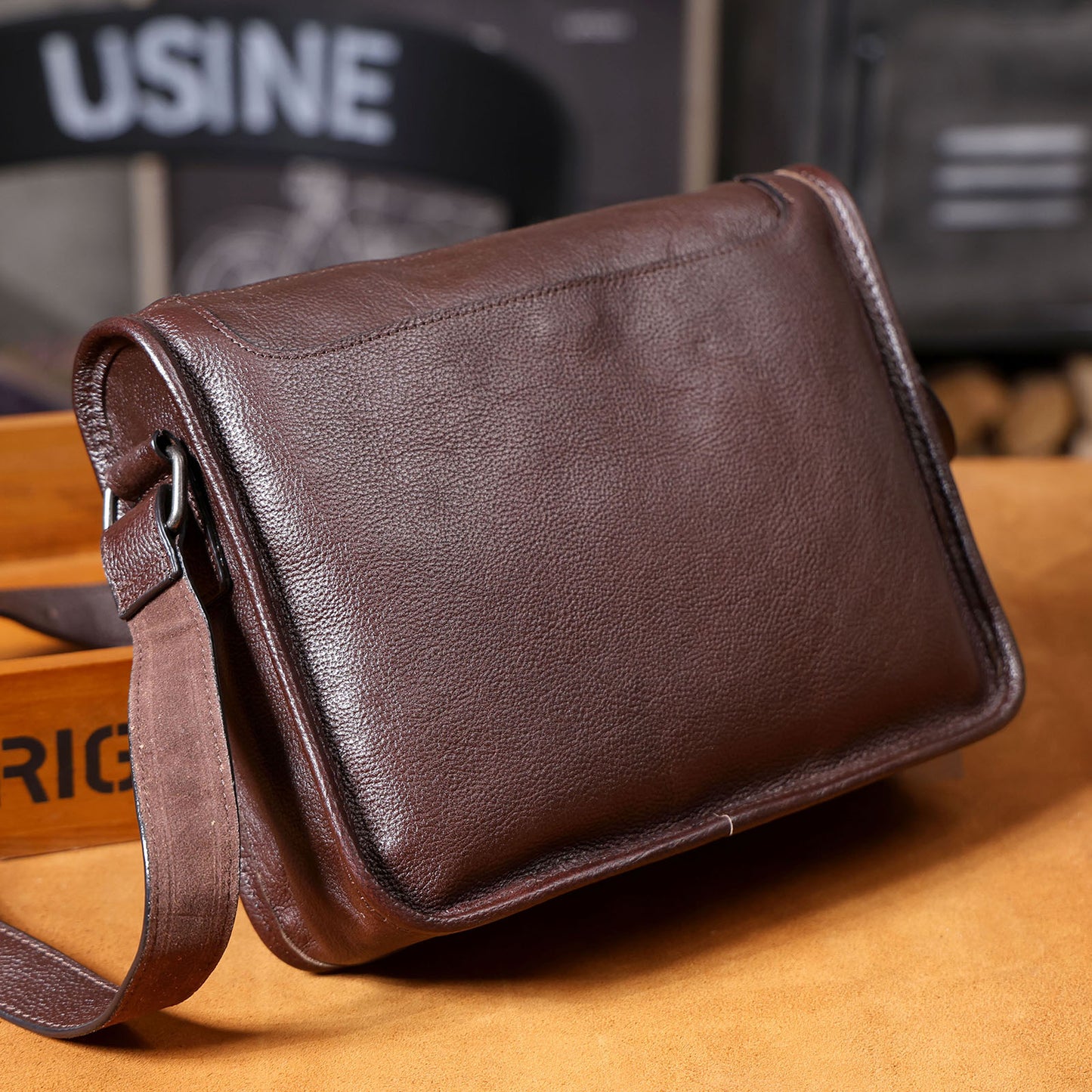Men's Leather Shoulder Bags |  Full Grain Leather | Handmade
