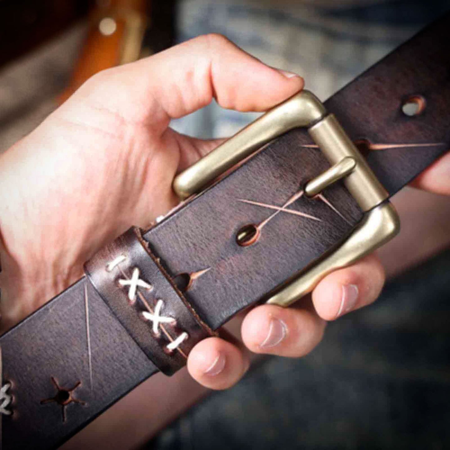 Leather Men's Belt | Genuine Full Grain | Handmade Belt