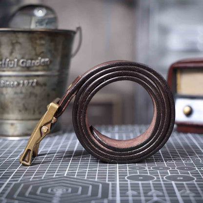 Leather Men's Belt | Genuine Full Grain | Solid Brass Buckle