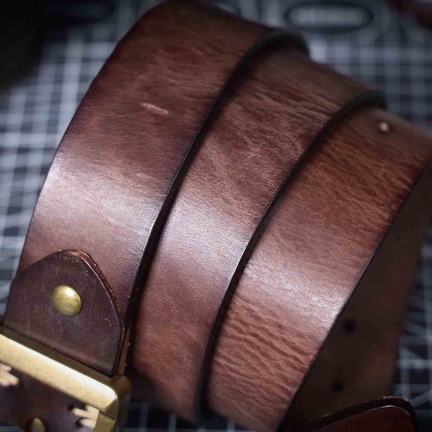 Leather Men's Belt | Genuine Full Grain | Solid Brass Buckle