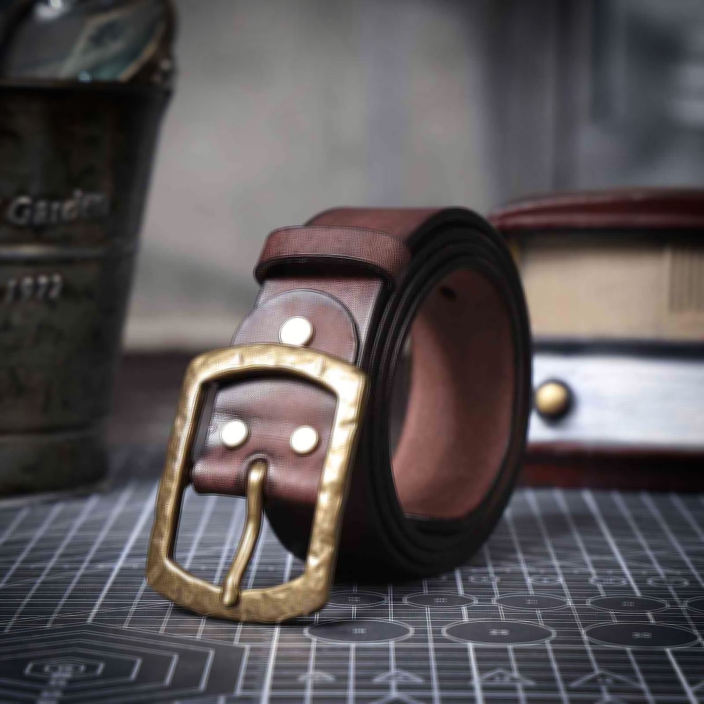 Vintage Leather Men's Belt | Genuine Full Grain | Handmade Belt