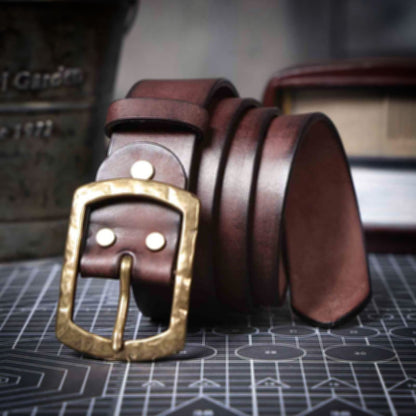 Vintage Leather Men's Belt | Genuine Full Grain | Handmade Belt