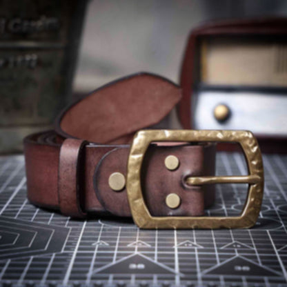 Vintage Leather Men's Belt | Genuine Full Grain | Handmade Belt