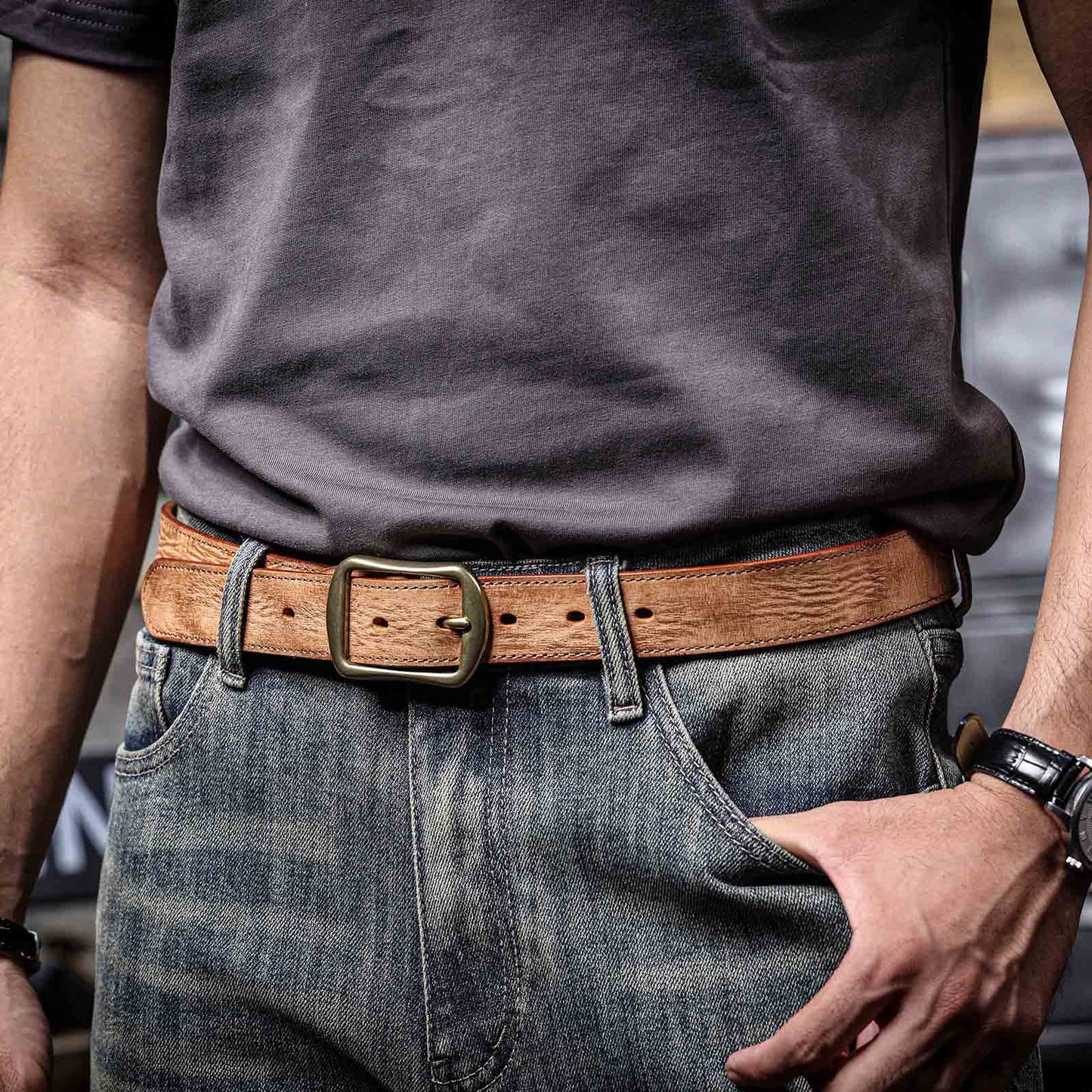 Genuine Leather Men's Belt | Full Grain | Handmade