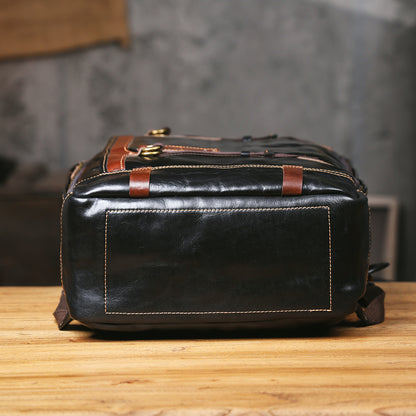 Premium Genuine Leather Backpack |  Italian Full Grain Leather | Men's Daypack
