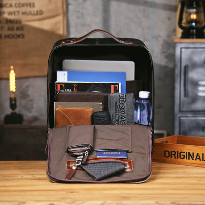Premium Genuine Leather Backpack |  Italian Full Grain Leather | Men's Daypack