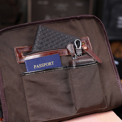 Premium Genuine Leather Backpack |  Italian Full Grain Leather | Men's Daypack