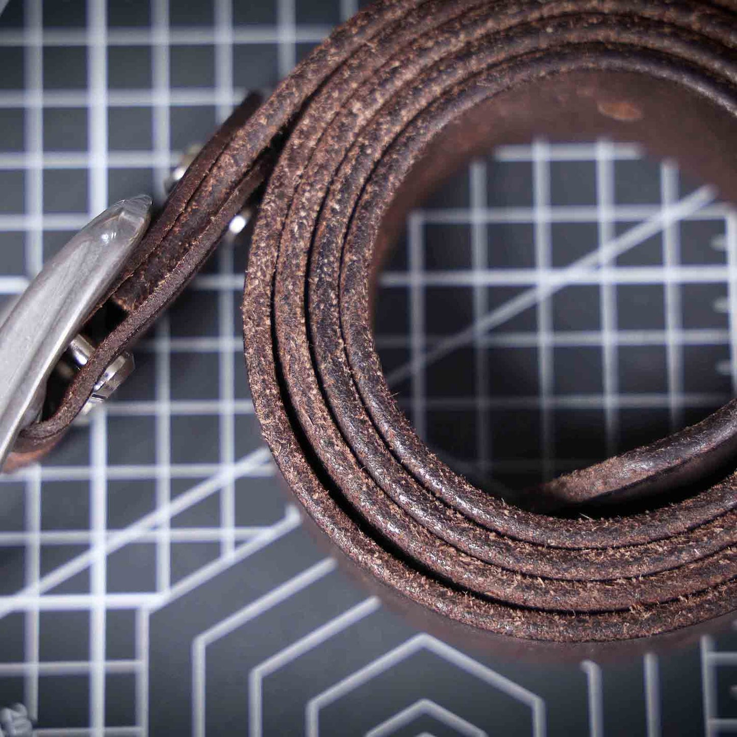 Vintage Leather Men's Belt | Genuine Full Grain | Stainless Steel Buckle