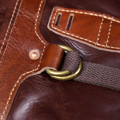 Premium Genuine Leather Backpack |  Italian Full Grain Leather | Men's Daypack