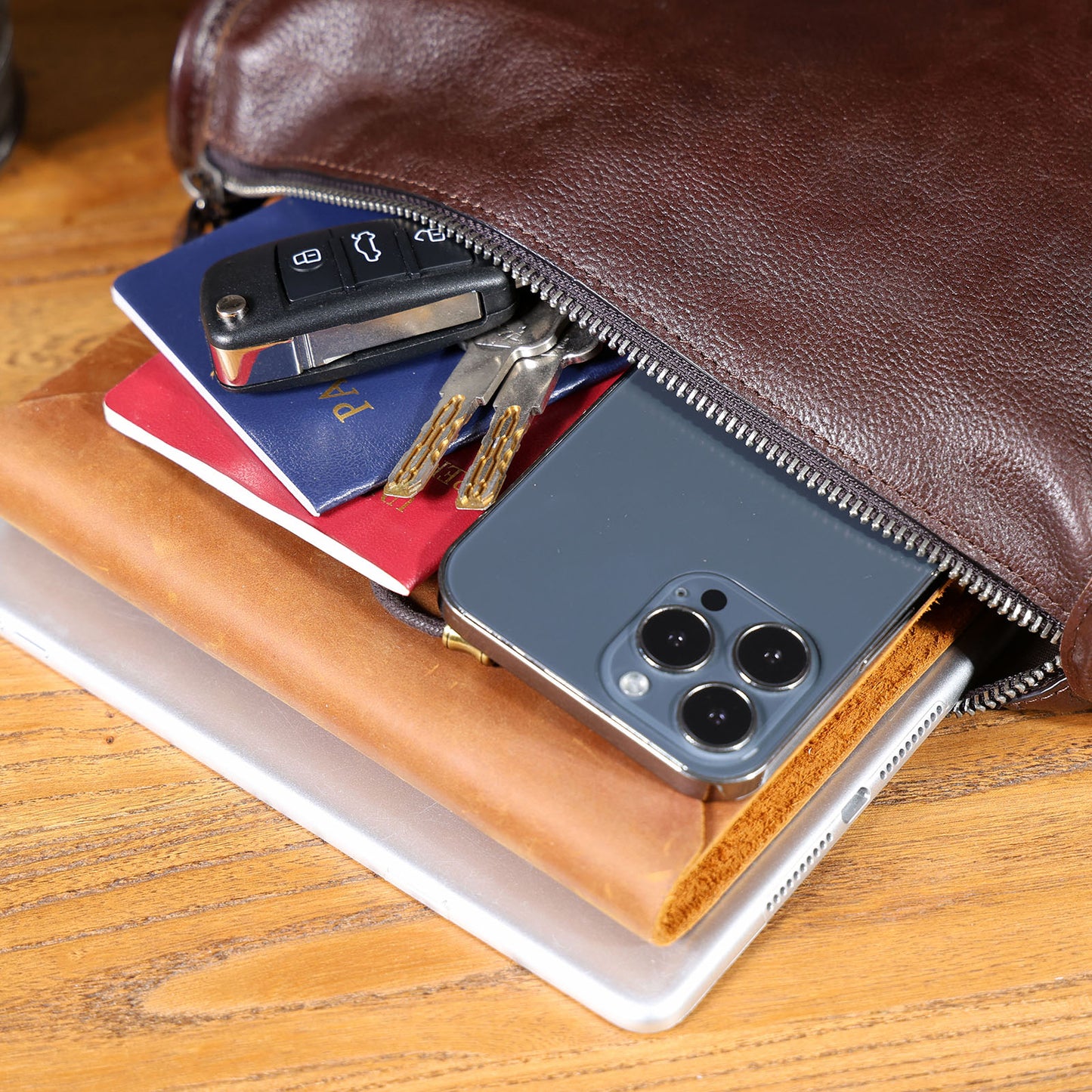 Men's Leather Shoulder Bags |  Full Grain Leather | Handmade