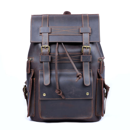 Men's Vintage Leather Backpack |  Full Grain Leather | Large Capacity