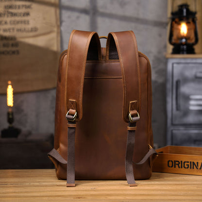 Men's Vintage Leather Backpack |  Full Grain Leather |  Large Daypack